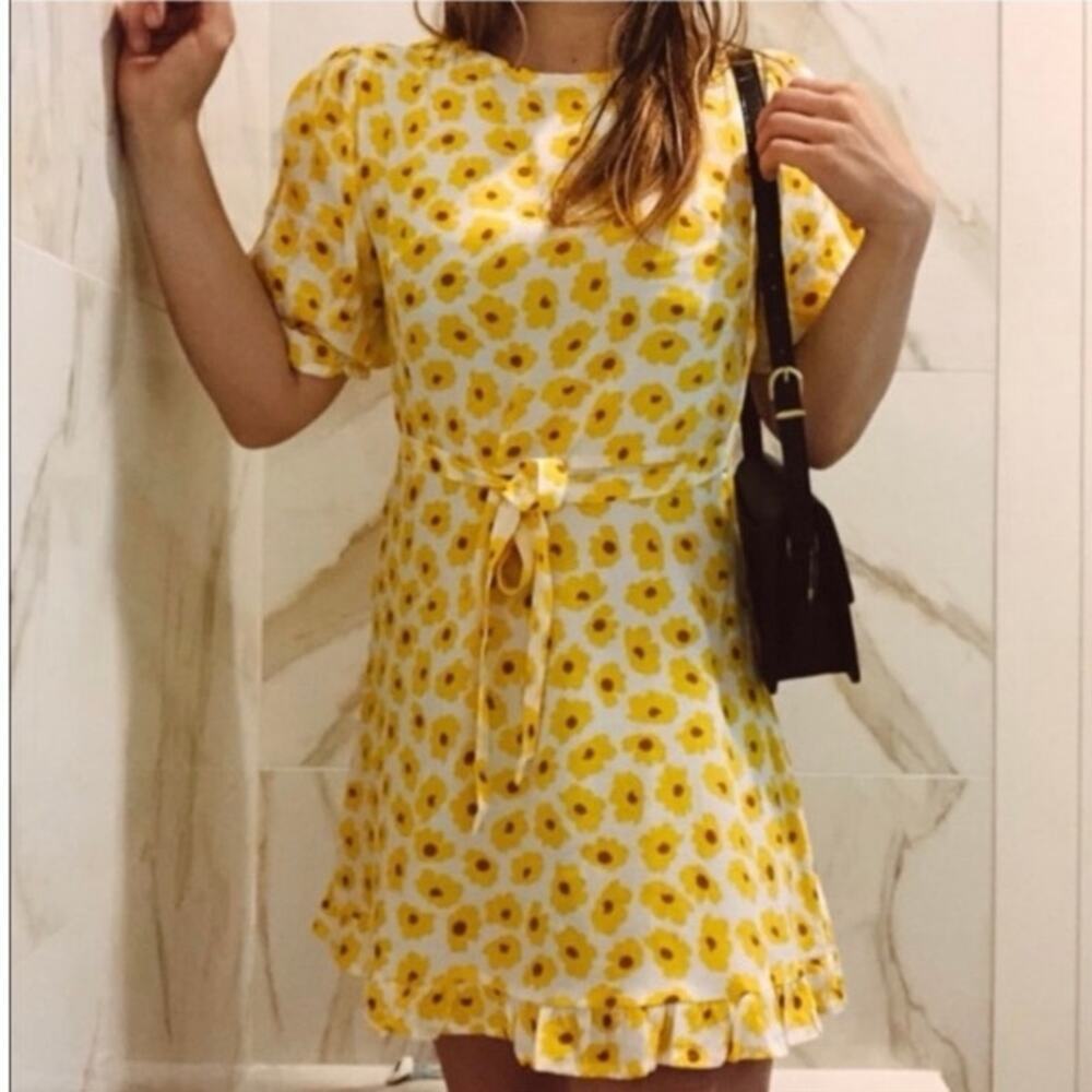 Faithfull the Brand Women's Florence Mini Dress Constance Floral Print Marigold
